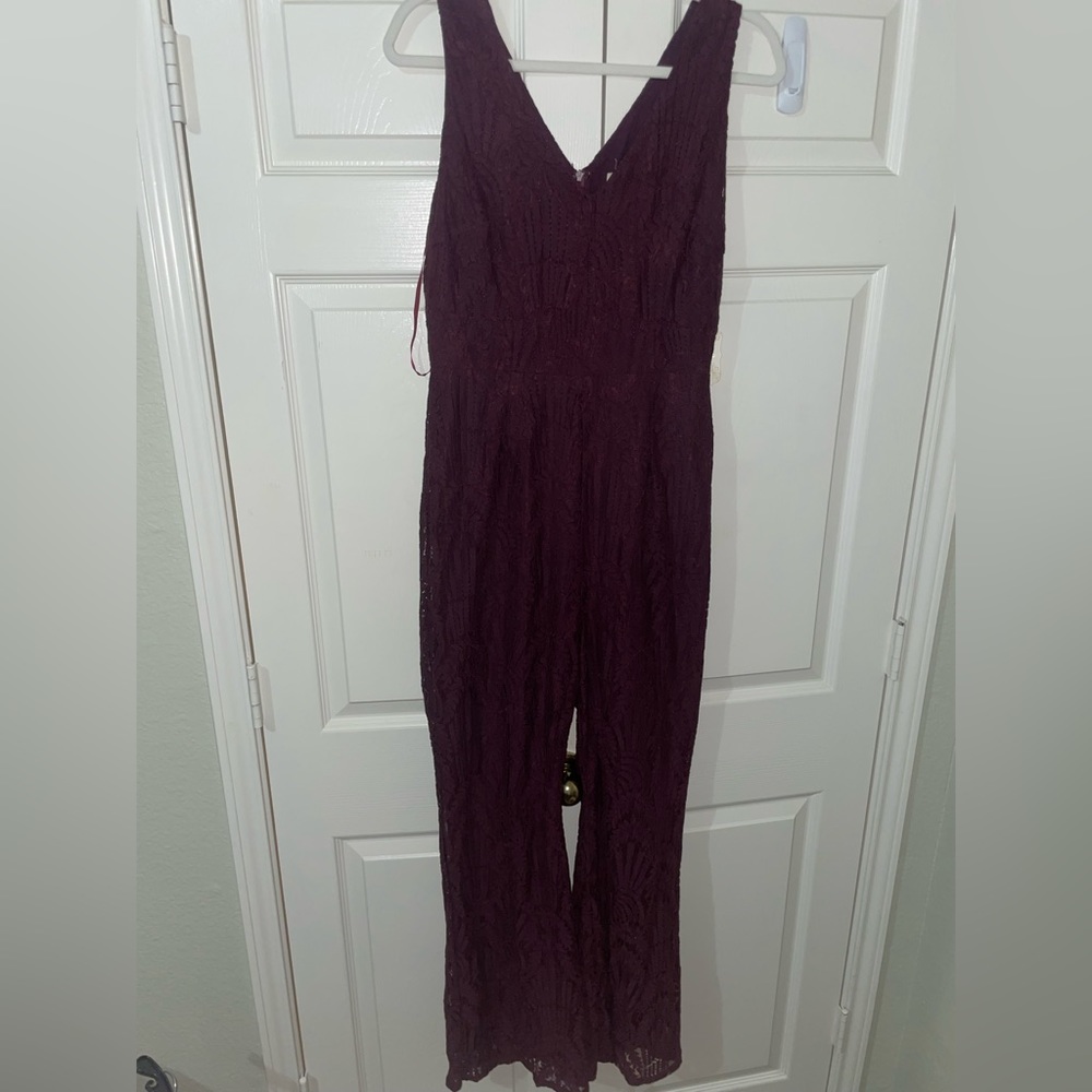 NWT, Altard State Burgundy lace jumpsuit in Large.